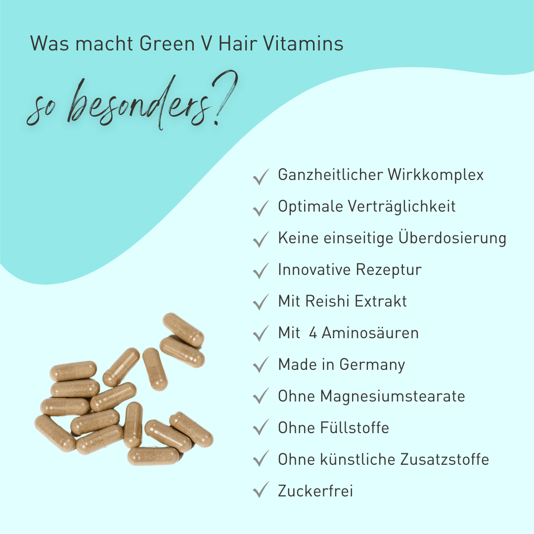 3 Monate Green V Hair Vitamins